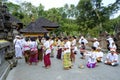 Local People praying at holy spring water temple Pura Tirtha Empul